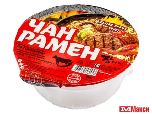 ЛАПША БЫСТРОГО ПРИГОТОВЛЕНИЯ "ДОШИРАК" ЧАН РАМЕН СО ВКУСОМ ОСТРОЙ ГОВЯДИНЫ 86Г
