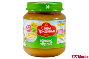 ПЮРЕ "САДЫ ПРИДОНЬЯ" ЯБЛОКО-ПЕРСИК 120Г