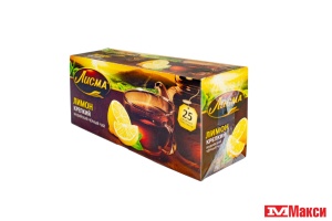 ЧАЙ "ЛИСМА" ЛИМОН ЧЕРНЫЙ КРЕПКИЙ 25 ПАКЕТИКОВ (МАЙ)