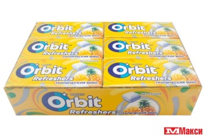 ЖЕВАТЕЛЬНАЯ РЕЗИНКА "ORBIT" REFRESHERS 16Г (РИГЛИ)(тропический микс)
