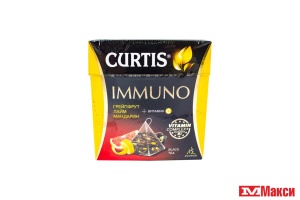 ЧАЙ (МАЙ) "CURTIS" IMMUNO ЧЕРН.С ВИТАМИНАМИ 15ПИРАМИДОК