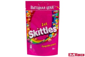 ДРАЖЕ "СКИТЛС" 2В1 70Г (РИГЛИ) 