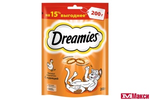 ЛАКОМСТВО ДЛЯ КОШЕК "DREAMIES" С КУРИЦЕЙ 200Г