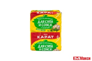 СЫР ПЛАВЛЕНЫЙ "С ЗЕЛЕНЬЮ" ДЛЯ СУПА 45% 90Г ФОЛЬГА (КАРАТ) (БЗМЖ)