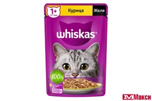 КОРМ ДЛЯ КОШЕК "ВИСКАС" 75Г ФОЛЬГА(желе с курицей)