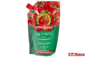 КЕТЧУП "ПОМИДОРКА" ТОМАТНЫЙ 350Г ПАКЕТ