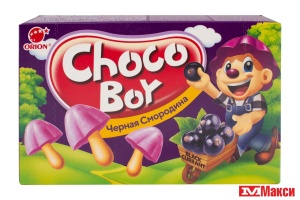 ПЕЧЕНЬЕ "ЧОКО БОЙ" ЧЁРНАЯ СМОРОДИНА 45Г (ОРИОН)