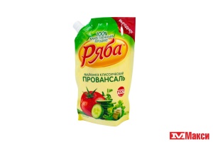 МАЙОНЕЗ "РЯБА" КЛАССИЧЕСКИЙ ПРОВАНСАЛЬ 50,5% 350Г (НМЖК)
