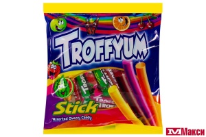 ЖЕВАТЕЛЬНЫЕ КОНФЕТЫ "TROFFYUM" С ФРУКТОВЫМ ВКУСОМ 150Г (ТУРЦИЯ)