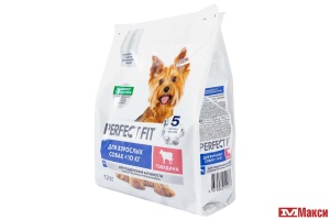 КОРМ "PERFECT FIT" ДЛЯ ВЗРОСЛЫХ СОБАК МЕЛКИХ И МИНИАТЮРНЫХ ПОРОД 1,2КГ(с говядиной)