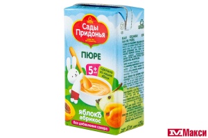 ПЮРЕ "САДЫ ПРИДОНЬЯ" ЯБЛОКО-АБРИКОС Б/САХАРА 125Г