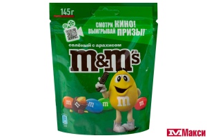 ДРАЖЕ "M&M'S" СОЛЕНЫЙ АРАХИС 145Г (МАРС)