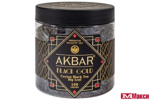 ЧАЙ (AKBAR) "АКБАР" BLACK GOLD ЧЕРН. 100Г ПЛ/Б