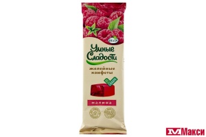 КОНФЕТЫ "УМНЫЕ СЛАДОСТИ" ЖЕЛЕЙНЫЕ СО ВКУСОМ МАЛИНЫ 90Г