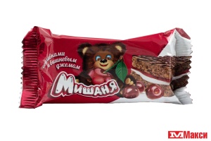 ПИРОЖНОЕ "МИШАНЯ" СО СЛИВКАМИ И ВИШНЕВЫМ ДЖЕМОМ (ДОНКО)