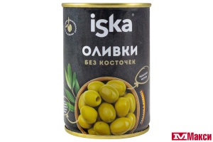 ОЛИВКИ "ISKA" ЗЕЛЕНЫЕ Б/К 300МЛ Ж/Б