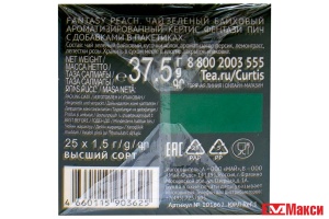 ЧАЙ "CURTIS" FANTASY PEACH ЗЕЛЕНЫЙ 25 ПАКЕТИКОВ (МАЙ)