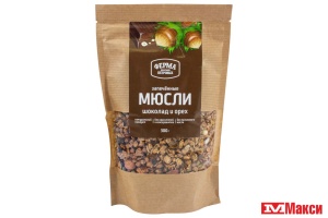 МЮСЛИ ЗАПЕЧЕННЫЕ С ШОКОЛАДОМ И ОРЕХАМИ 300Г (ФЕРМА БРАТЬЕВ ПЕТРОВЫХ)