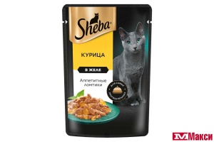 КОРМ ДЛЯ КОШЕК "ШЕБА" 75Г(ломтики в желе. курица)
