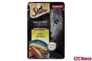 КОРМ ДЛЯ КОШЕК "ШЕБА" 75Г(паштет с уткой и печенью)