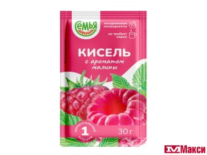 КИСЕЛЬ (СЕМЬЯ ДОВОЛЬНА) 30Г(с ароматом малины)
