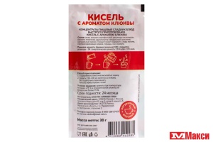 КИСЕЛЬ (СЕМЬЯ ДОВОЛЬНА) 30Г(с ароматом клюквы)