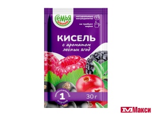 КИСЕЛЬ (СЕМЬЯ ДОВОЛЬНА) 30Г(с ароматом лесной ягоды)