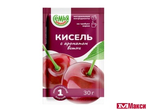 КИСЕЛЬ (СЕМЬЯ ДОВОЛЬНА) 30Г(с ароматом вишни)