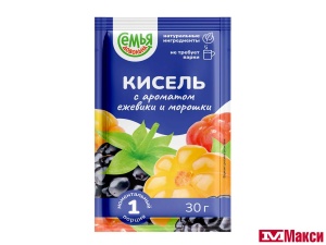 КИСЕЛЬ (СЕМЬЯ ДОВОЛЬНА) 30Г(с ароматом ежевики и морошки)