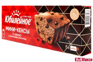 МИНИ-КЕКСЫ (МОН' ДЭЛИС РУСЬ) "ЮБИЛЕЙНОЕ" С КУСОЧКАМИ ТЕМНОГО ШОКОЛАДА И С КАКАО 140Г