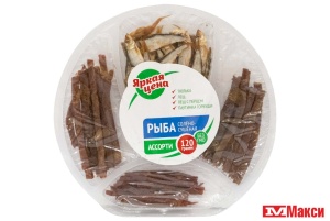 РЫБА ВЯЛЕНАЯ НАБОР БАРНЫЙ №1 СОЛЕНО-СУШЕНЫЙ 120Г ТАРЕЛКА (ЯРКАЯ ЦЕНА)