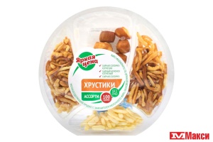 ПРОДУКТ МОЛОКОСОДЕРЖАЩИЙ "ЯРКАЯ ЦЕНА" МИКС КОПЧЕНЫЙ СУХОЙ 100Г ТАРЕЛКА