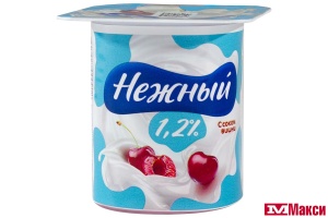 ПРОДУКТ ЙОГУРТНЫЙ С СОКОМ "НЕЖНЫЙ" 1,2% 100Г (CAMPINA) (БЗМЖ)(вишня)