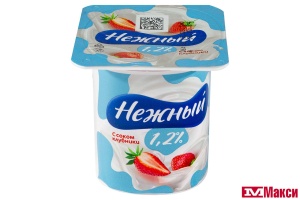 ПРОДУКТ ЙОГУРТНЫЙ С СОКОМ "НЕЖНЫЙ" 1,2% 100Г (CAMPINA) (БЗМЖ)(клубника)
