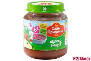 ДЕТ.ПИТ. (САДЫ ПРИДОНЬЯ) ПЮРЕ "САДЫ ПРИДОНЬЯ" ЯБЛОКО-ВИШНЯ 120Г СТ/Б