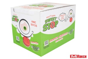 КАРАМЕЛЬ НА ПАЛОЧКЕ  "SWEET STOP" С ЖЕВАТЕЛЬНОЙ КОНФЕТОЙ 17,5Г (СЛАВЯНКА)