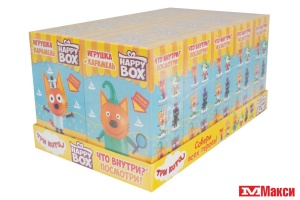 КАРАМЕЛЬ "HAPPY BOX" ТРИ КОТА + ФИГУРКА 30Г (ЭВРИКА)