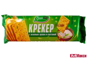 КРЕКЕР "GRAINFULL" С ЗЕЛЕНЫМ ЛУКОМ И СМЕТАНОЙ 70Г (ПК БЕЖИЦКИЙ)