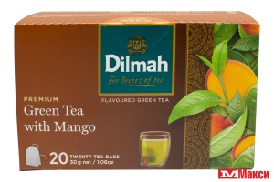 ЧАЙ "DILMAH" МАНГО ЗЕЛЕНЫЙ (20ПАК)