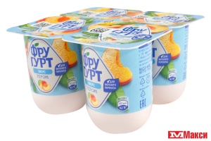ПРОДУКТ ЙОГУРТНЫЙ "ФРУГУРТ" 2,5% 115Г (ВБД) (БЗМЖ)(персик)