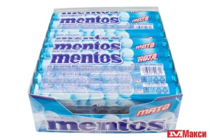 ЖЕВАТЕЛЬНОЕ ДРАЖЕ "MENTOS" 37,5Г (VAN MELLE)(мята)