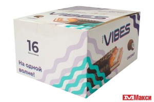 ШОКОЛАДНЫЙ БАТОНЧИК "GOOD VIBES" С КАРАМЕЛЬЮ И КОКОСОМ В ШОКОЛАДНОЙ ГЛАЗУРИ 40Г (КОНДИТЕР-МАСТЕР)