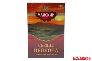 ЧАЙ "МАЙСКИЙ" СЕРДЦЕ ЦЕЙЛОНА ЧЕРНЫЙ 100Г (МАЙ)