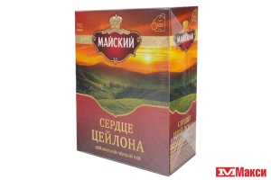 ЧАЙ "МАЙСКИЙ" СЕРДЦЕ ЦЕЙЛОНА ЧЕРНЫЙ 100 ПАКЕТИКОВ (МАЙ)