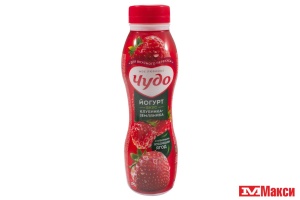 ЙОГУРТ ПИТЬЕВОЙ "ЧУДО" 1,9-2% 260Г (ВБД) (БЗМЖ)(клубника-земляника)