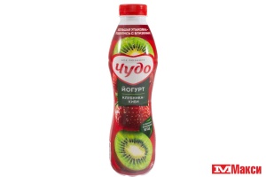 ЙОГУРТ ПИТЬЕВОЙ "ЧУДО" 1,9% 680Г (ВБД) (БЗМЖ) (клубника-киви)