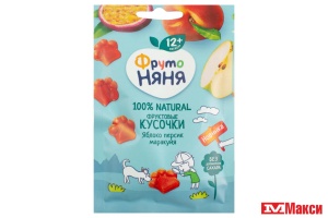 ФРУКТОВЫЕ КУСОЧКИ "ФРУТОНЯНЯ" ЯБЛОКО,ПЕРСИК,МАРАКУЙЯ 15Г (ПРОГРЕСС) 