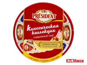 СЫР ПЛАВЛЕНЫЙ "ПРЕЗИДЕНТ" 140Г КРУГ (ЛАКТАЛИС) (БЗМЖ)(классическая коллекция)
