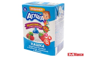 КАША МОЛОЧНАЯ "АГУША.УКРЕПЛЯЙ-КА" 2,7% 200МЛ (ВБД) (БЗМЖ)(рисовая с клубникой, земляникой и яблоком)