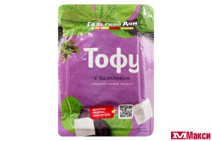 ПРОДУКТ СОЕВЫЙ ТОФУ С БАЗИЛИКОМ 250Г (СЕЛЬСКИЙ ДОМ)